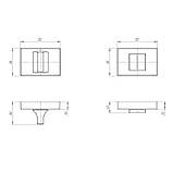 Ручка поворотна Punto BK6 QSL BL-24 чорний (BK6.K.QSL52), фото 2