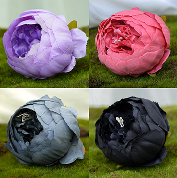 Штучний півонія , 16 шт. Півонія штучний діаметром 9 см, Штучний півонія для декору.