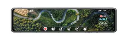 Дзеркало реєстратор JBE Z601, 12" сенсор, 4К, 2 камери, GPS навігатор, WiFi
