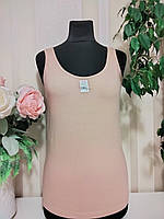 Жіноча майка бавовняна, бежева L46-48