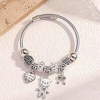 Дитячий браслет з комплектом шармів в стилі Pandora