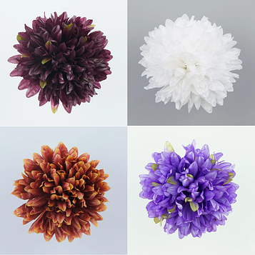 Хризантема штучна 8 см, 12 шт. Хризантема для декору Д - 16 см, Хризантема флористика декор