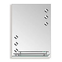 Дзеркало настінне Zerix SANSA MRZ04-45x60x10 прямокутне з полицею та декором (ZX5626)