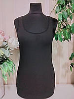 Жіноча майка бавовняна, чорна L46-48