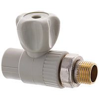 Кран радіаторний прямий Europroduct EP.0123 - 20x1/2M" (сталева куля) (EP4048)