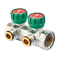 Колектор для теплої підлоги з адаптером Koer KR.1127-2 - 1"x2 - 3/4 Ways (євроконус-площина) (KR4946)