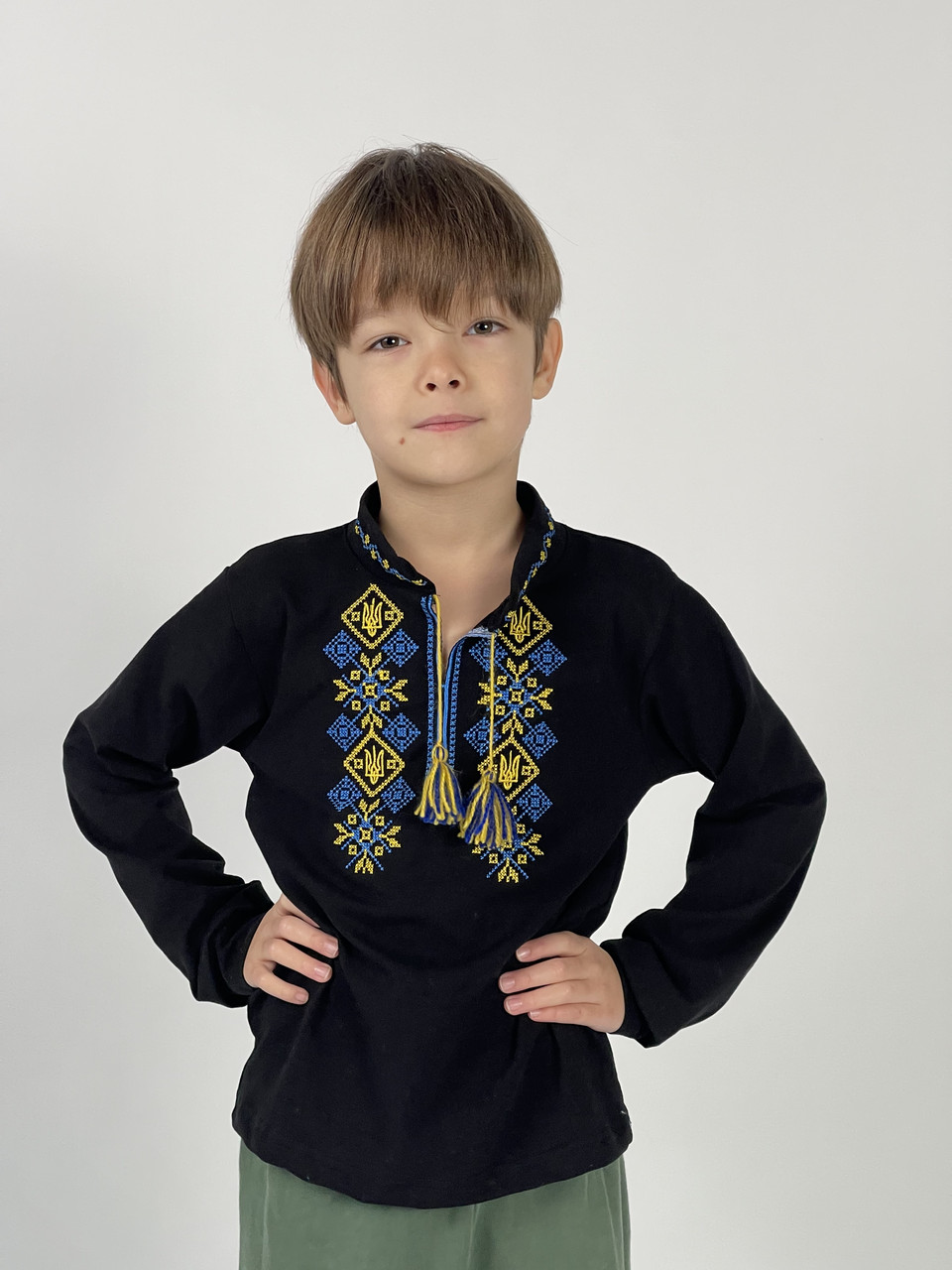 Дитяча вишиванка на хлопчика «Герб», фото 1