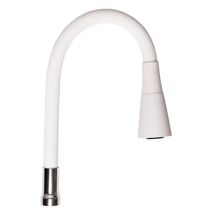 Вилив для змішувача гнучкий білий Zerix SPS-02 (ZX3040), фото 1