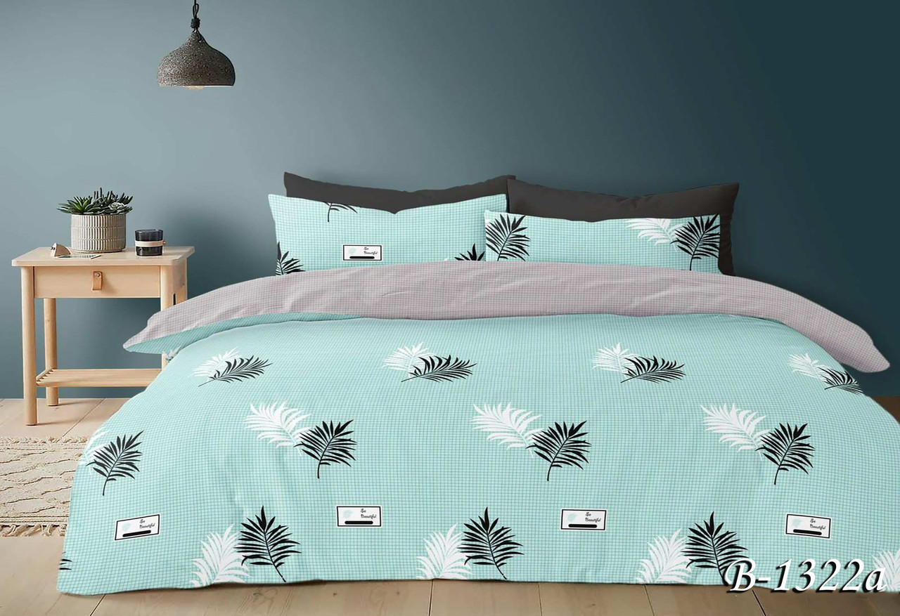 Євро постільна білизна Тет-@-Тет В-1322a бязь (економ), фото 1