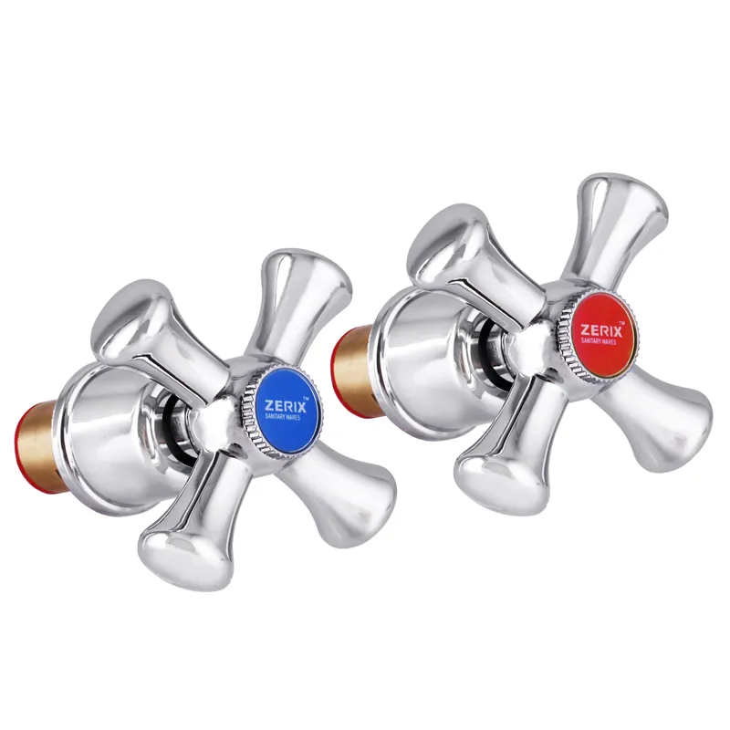 Ручки для змішувача з кран буксами (пара) Zerix Handles SET-A827 (кераміка) (ZX2953), фото 1