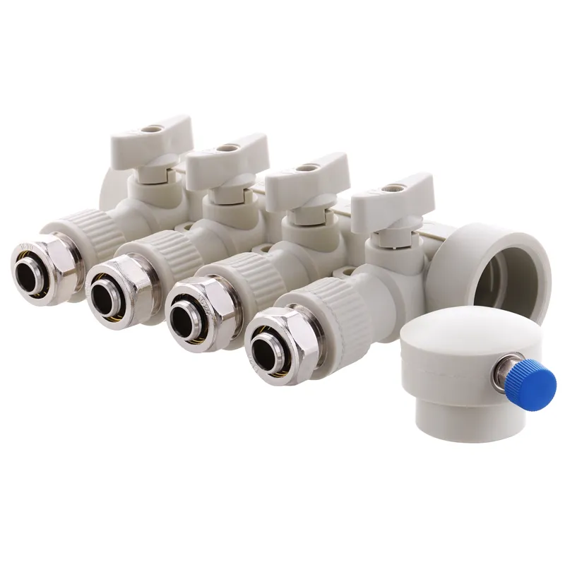 Розподільний колектор опалення 4-way з фітингом (40x20) PPR Koer K0192.PRO (KP2557), фото 1