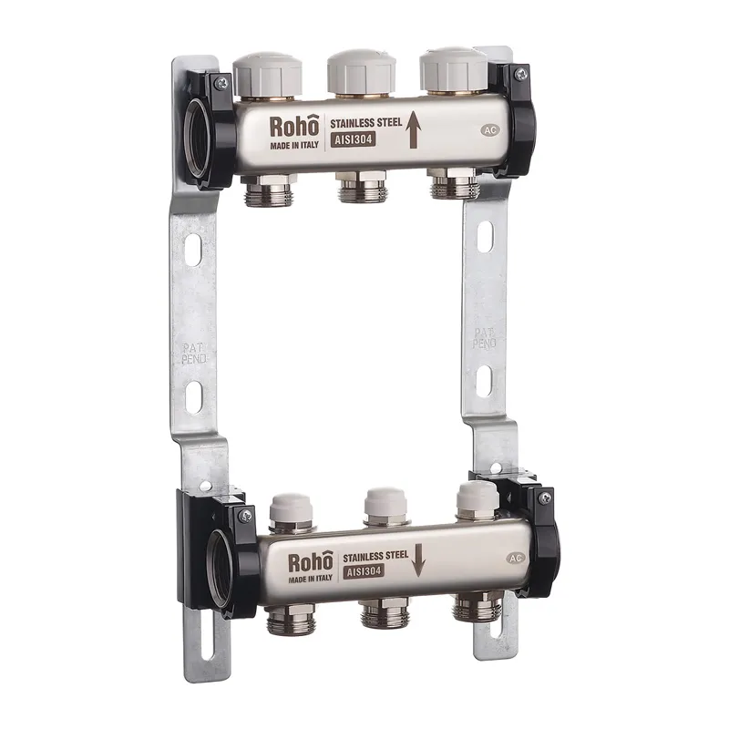 Колектор з термостатичними та запірними клапанами Roho R805-03 - 1"х 3 вих. (RO0057), фото 1