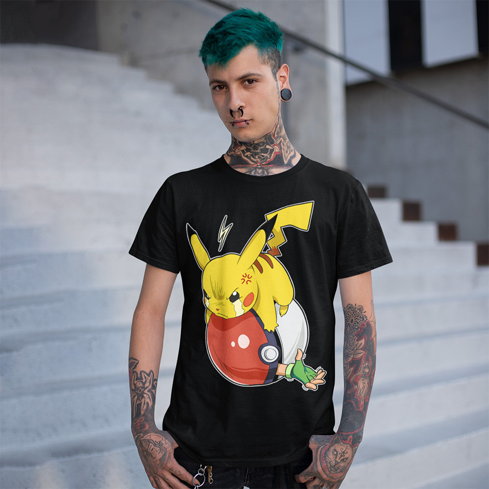 Футболка унісекс Pockemon (Pikachu) XS чорний, фото 1