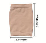 Шкарпетки із силіконовими п'ятами. Напівноски для п'ят із зволожуючим ефектом бежеві розмір універсальний, фото 3