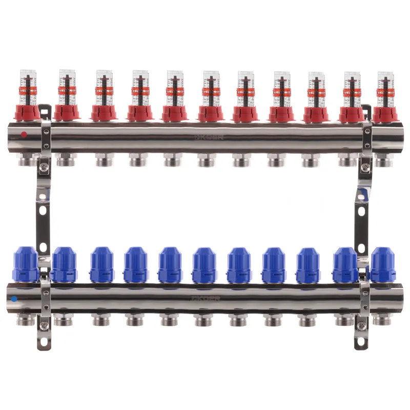 Колекторний блок з витратомірами Koer KR.1110-11 1"x11 ways (KR2648), фото 1