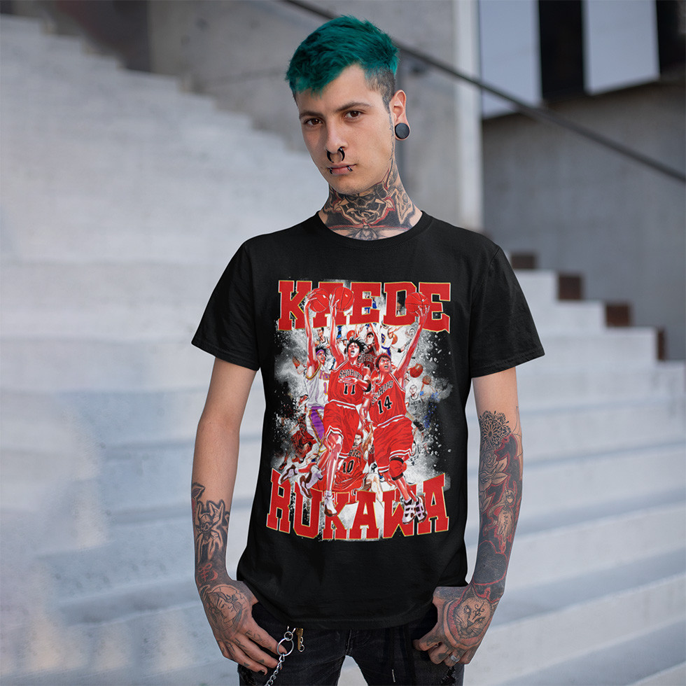 Футболка унісекс Slam Dunk (Kaede Hukawa) S чорний, фото 1