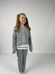 Дитячий теплий костюм на дівчинку «Найс»