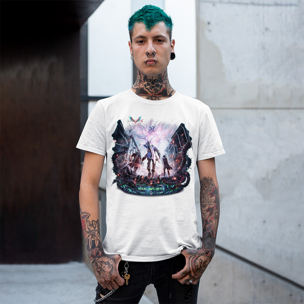 Футболка унісекс Devil May Cry (Dante) S білий, фото 1