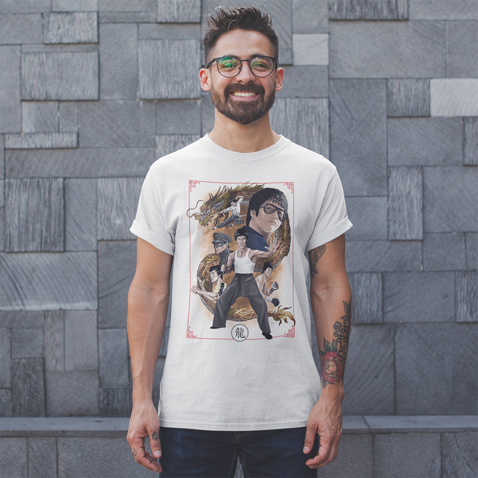 Футболка унісекс Enter the Dragon (Bruce Lee) S білий, фото 1