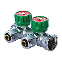 Колектор для теплої підлоги на 2 контура Koer KR.1121-2 3/4"x2 WAYS (KR2650)