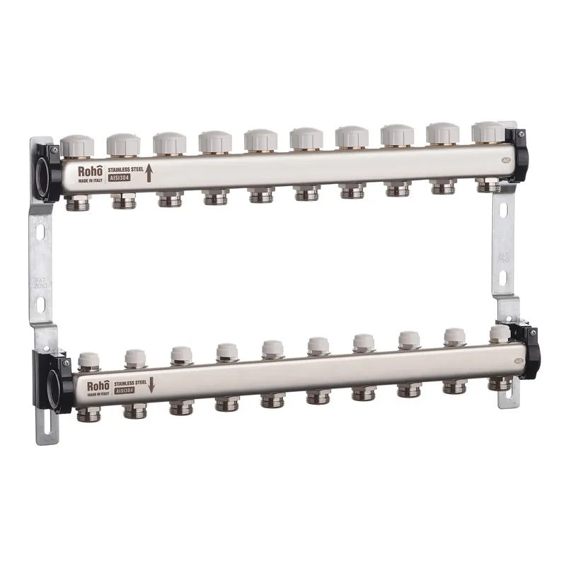 Колектор з термостатичними та запірними клапанами Roho R805-10 - 1"х 10 вих. (RO0064), фото 1