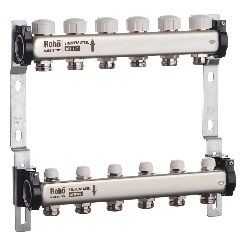 Колектор з термостатичними та запірними клапанами Roho R805-06 - 1"х 6 вих. (RO0060), фото 1