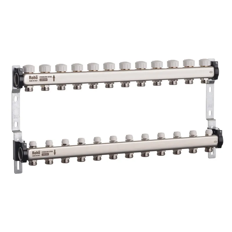 Колектор з термостатичними та запірними клапанами Roho R805-12 - 1"х 12 вих. (RO0066), фото 1