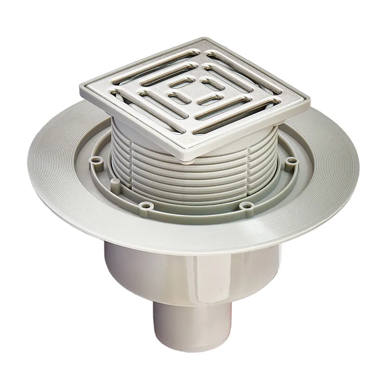 Душовий трап з нержавіючої сталі SUS304 Koer FD14-100x100-180 (прямий відвід) (AC0662), фото 1