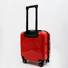 Дитяча валіза пластикова на колесах із висувною ручкою 45*34 см принт Коровка Cans, фото 2