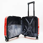 Дитяча валіза пластикова на колесах із висувною ручкою 45*34 см принт Коровка Cans, фото 5