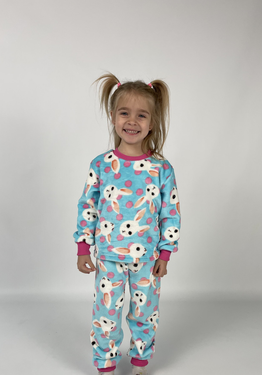 Дитяча махрова піжама на дівчинку, фото 1