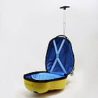 Дитяча валіза пластикова на колесах із висувною ручкою 45*32 см принт Тигреня Cans, фото 4