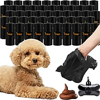 Пакети для собачих фекалій 1000 шт Purlov чорні + чохол 22812