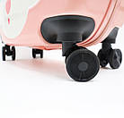 Дитяча валіза пластикова на колесах із висувною ручкою 42*44 см принт Песик Cans, фото 4