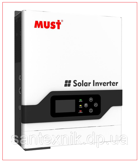 Автономний перетворювач інвертор для сонячних батарей Must 3200 W 24 V 60 A NEW (PV18-3224VPM II), фото 1