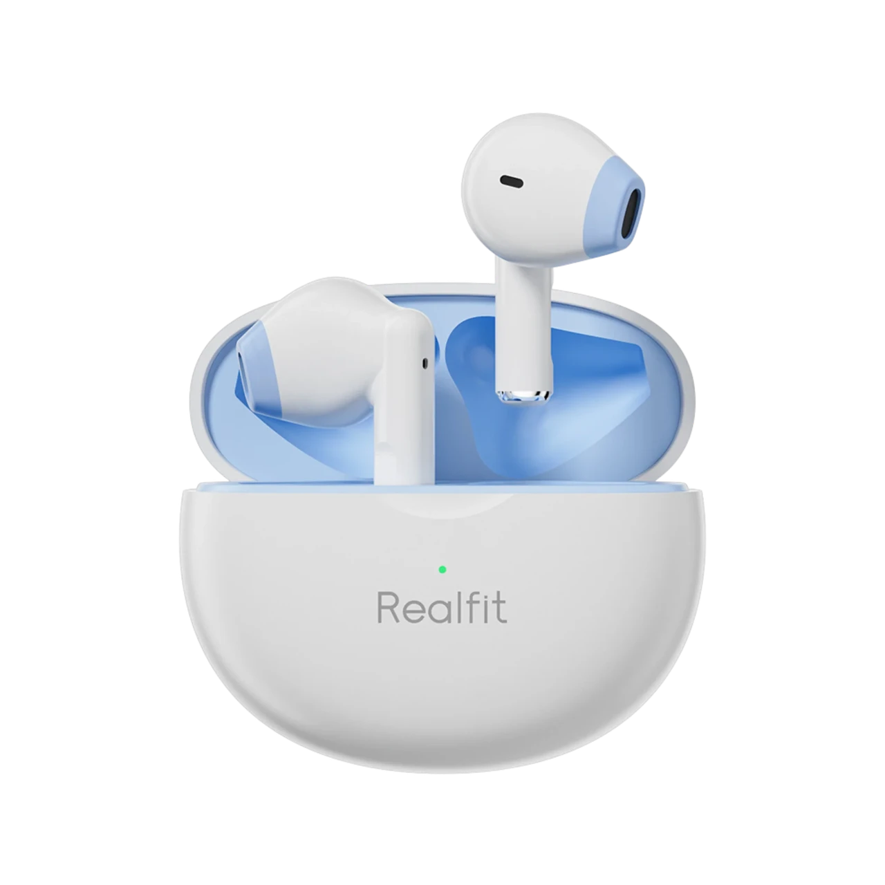 Бездротові навушники Realfit F2, Bluetooth 5.3 активне шумоподавлення 38dB ,Білі