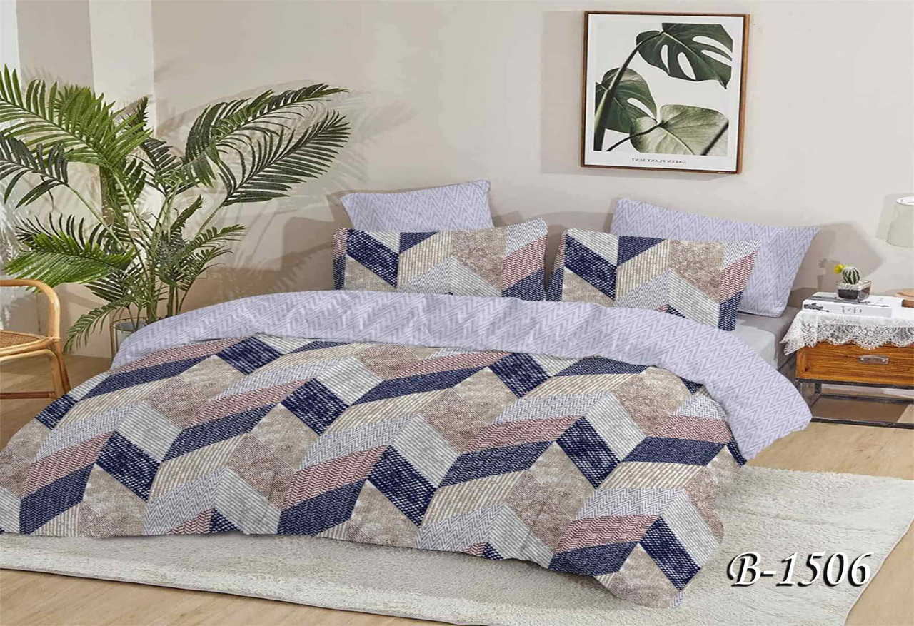 Двоспальна постільна білизна Тет-@-Тет В-1506 бязь (економ), фото 1