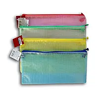 Папка-конверт DL (пластикова на блискавці прозора Mix) DL "Axent" 1408-00