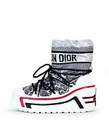 Жіночі зимові черевики Apres Ski-Boots Winter White Silver (хутро) ALL19644
