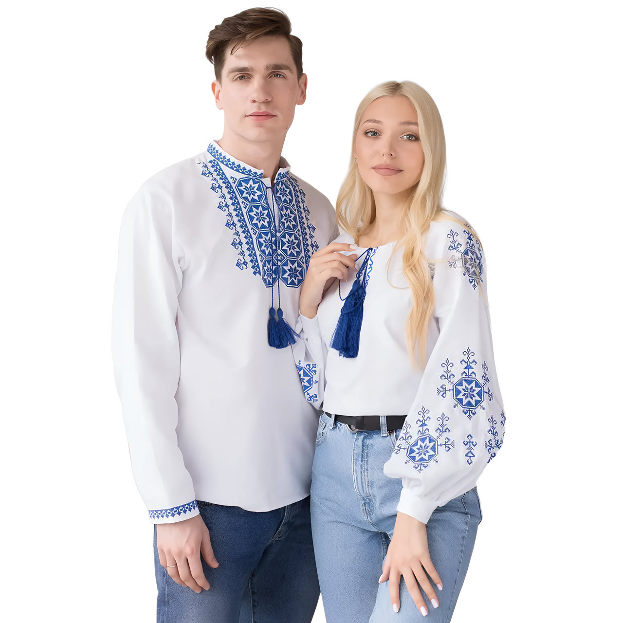 Пара вишиванок Зірка з домотканого полотна