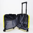 Дитяча валіза пластикова на колесах із висувною ручкою 45*34 см принт Коровка Cans, фото 5