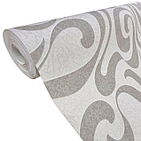 Шпалери вінілові на флізеліновій основі 1,06 × 10,05 м Le Grand 1027-01, сірі для спальні, вітальні, дитячої кімнати, фото 2