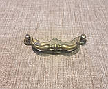 Ручка комодна Bosetti Marella латунна на планці 96мм, фото 3