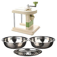 Набір миска друшляк терка з капусторізкою механічною KITUA