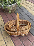 Набір плетених кошиків овал. Арт:1030, фото 5