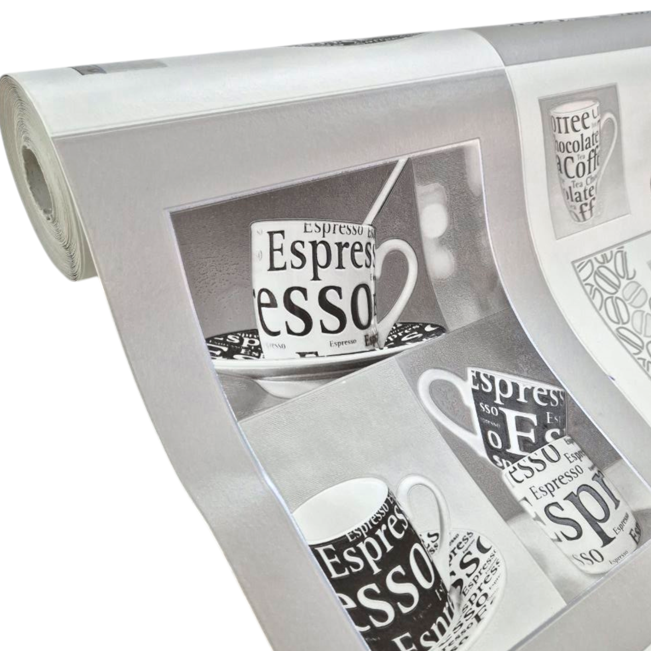 Шпалери вінілові на паперовій основі 0,53 × 10,05 м Слов’янські Шпалери, сірі для кухні, вітальні, ванної, передпокою, офісу, фото 1