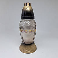 Лампада на могилу скляна (коричнева)