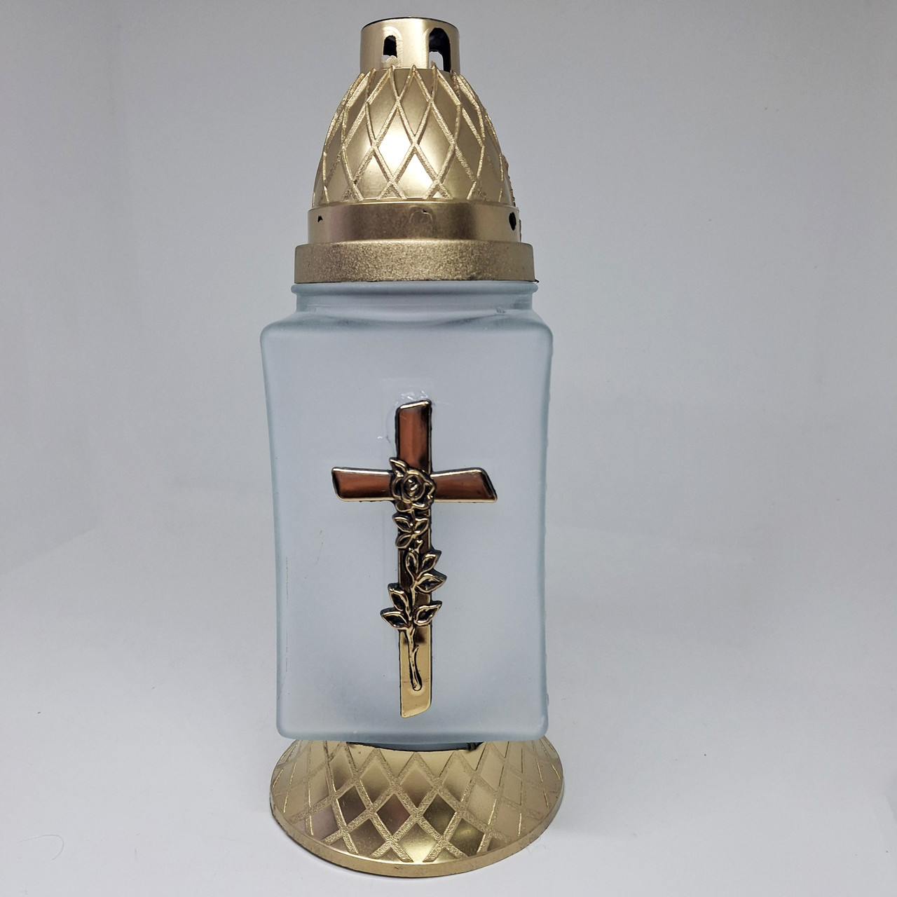 Лампадка на могилу з хрестиком, фото 1