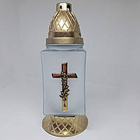 Лампадка на могилу з хрестиком