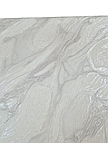 Шпалери вінілові 0,53 × 10,05 м Слов’янські Шпалери 5848-03, білі з сірим для кухні, вітальні, спальні, коридору, фото 3